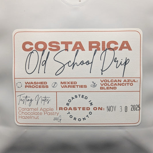 OLD SCHOOL DRIP | CARAMEL APPLE, CHOCOLATE PASTRY, HAZELNUT | Washed Process | COSTA RICA
