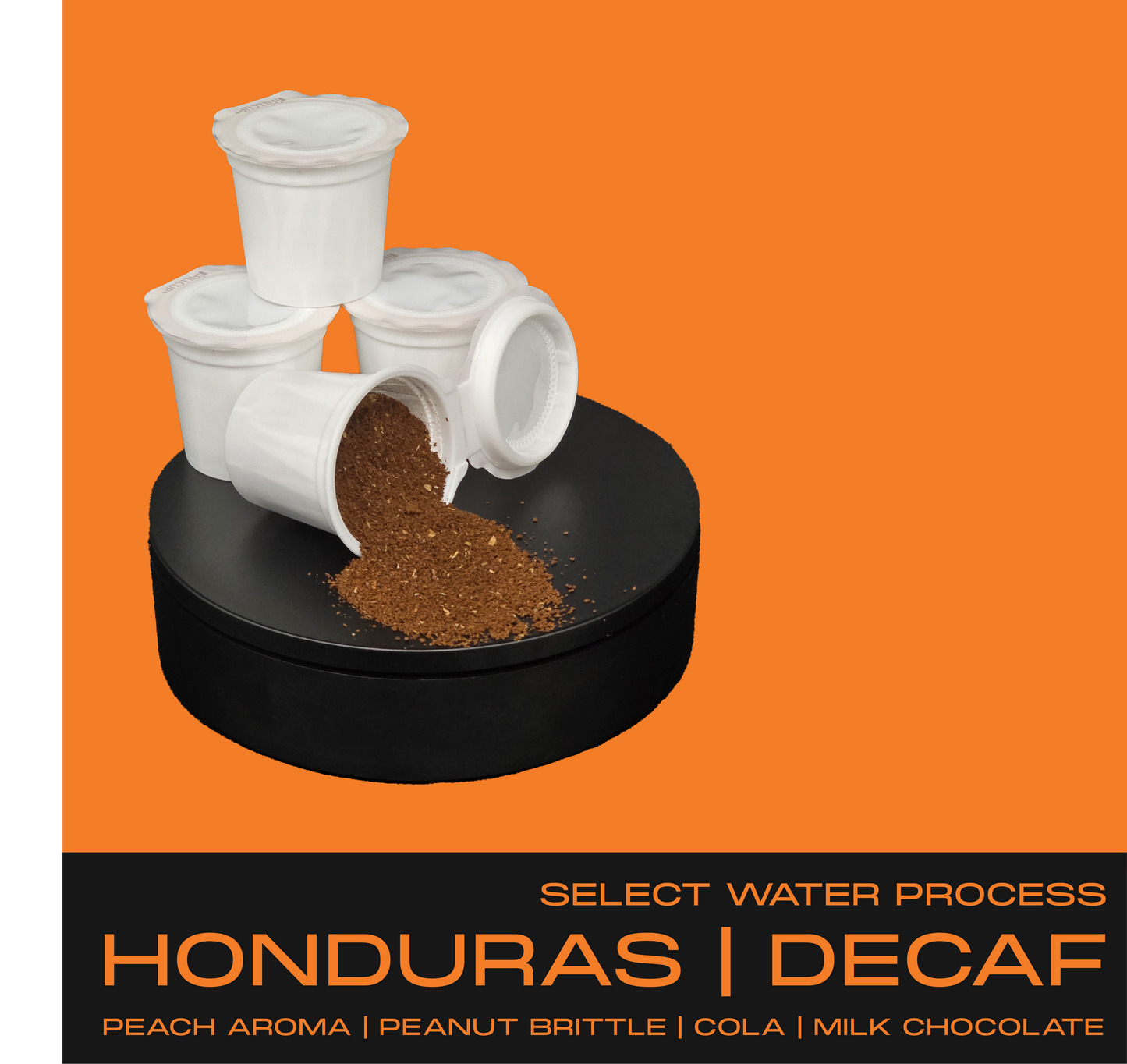 NEW SCHOOL DECAF KCUPS | PEACH (AROMA), PEANUT BRITTLE, COLA, MILK CHOCOLATE | Select Water Process | HONDURAS