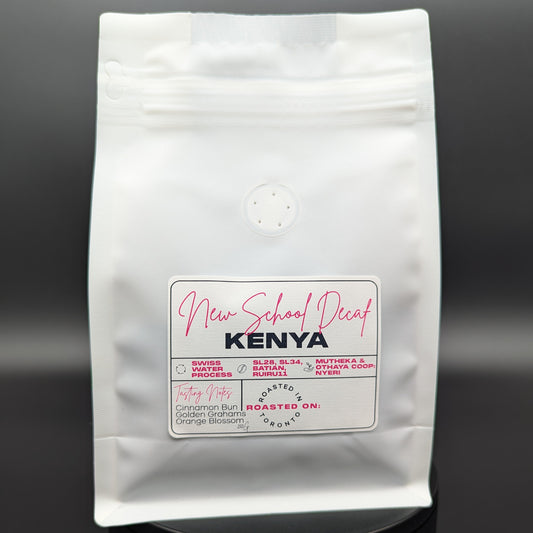NEW SCHOOL DECAF | CINNAMON BUN, GOLDEN GRAHAMS, ORANGE BLOSSOM | Swiss Water Process Kenya