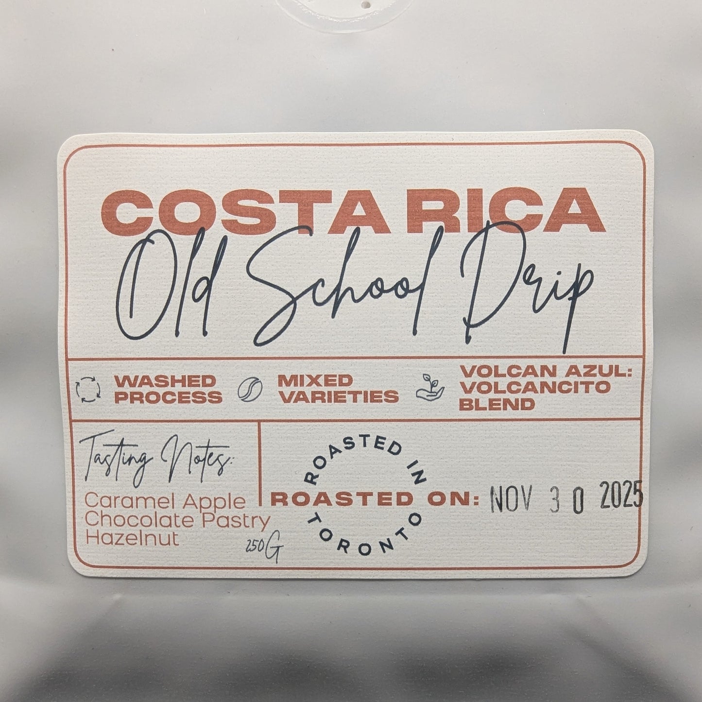 OLD SCHOOL DRIP | CARAMEL APPLE, CHOCOLATE PASTRY, HAZELNUT | Washed Process | COSTA RICA