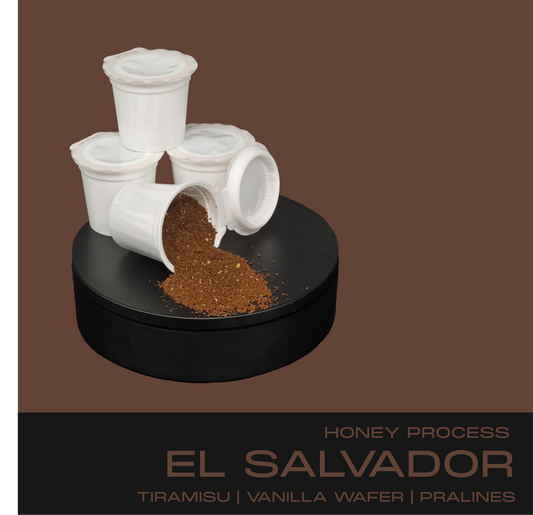 OLD SCHOOL K-CUPS | TIRAMISU, CHOCOLATE CAKE, PRALINES | Honey Process | EL SALVADOR